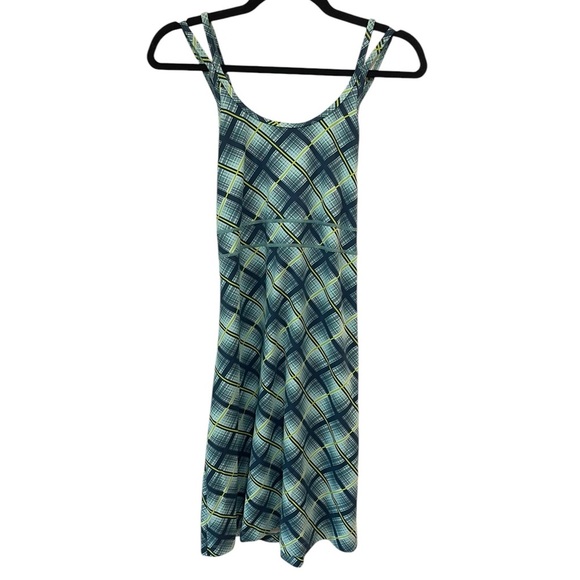 Title Nine plaid double spaghetti strap mini dress built in bra small athleisure - Picture 1 of 10